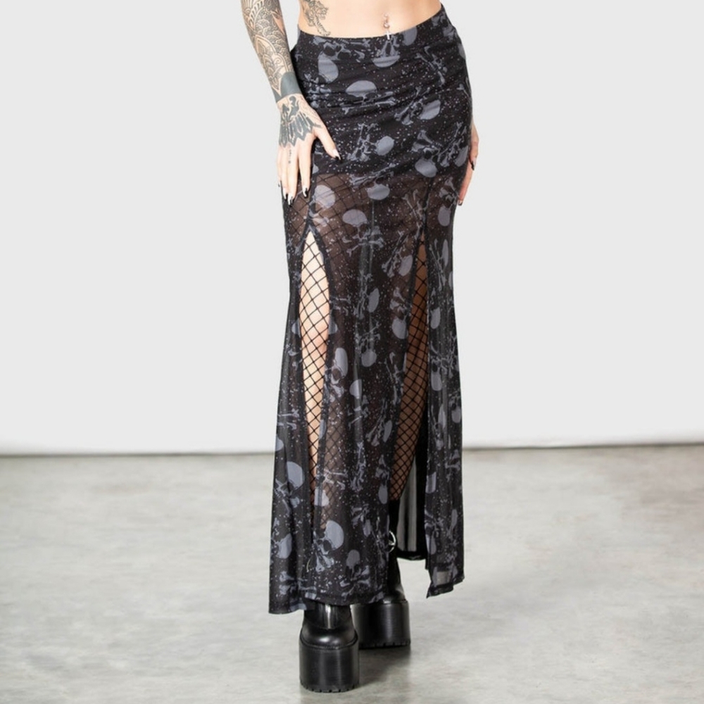 killstar waxwork maxi skirt size XL